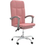 Vidaxl fauteuil inclinable de bureau rose similicuir