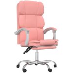 Fauteuil inclinable de bureau rose similicuir vidaxl