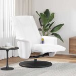 Vidaxl - fauteuil inclinable de massage repose - pieds blanc similicuir