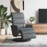 Vidaxl - fauteuil inclinable de massage repose - pieds gris similicuir Vidaxl - fauteuil inclinable de massage repose - pieds gris similicuir