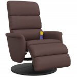 Vidaxl - fauteuil inclinable de massage repose - pieds marron similicuir Vidaxl - fauteuil inclinable de massage repose - pieds marron similicuir