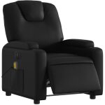 Fauteuil de massage inclinable �lectrique noir similicuir