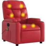 Vidaxl - fauteuil de massage inclinable rouge similicuir