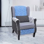 Fauteuil avec design de patchwork tissu vidaxl