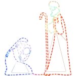 Figurine de no�l marie et joseph avec 264 led 40x55 et 38x100cm vidaxl