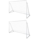 Filets de but de football acier 2 pcs 240x90x150 cm