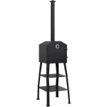 Four � pizza d'ext�rieur charbon de bois 2 pierres r�fractaires vidaxl