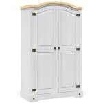 Vidaxl - garde - robe avec 2 portes gamme corona pin mexicain blanc
