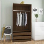 Vidaxl - garde - robe, armoire de rangement ch�ne marron 100x50x200 cm bois d'ing�nierie