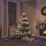 Guirlande lumineuse 400 led bleu 40 m 8 effets lumineux