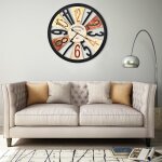 Vidaxl - horloge murale m�tal 60 cm multicolore