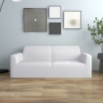 Vidaxl ? housse extensible de canap� 2 places blanc ? jersey de polyester 160 g / m� ? convient � canap�s ...