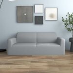 Housse extensible de canapé 2 places gris jersey de polyester Housse extensible de canapé 2 places gris jersey de polyester
