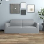 Housse extensible de canap� 2 places gris jersey de polyester