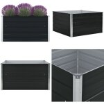 Vidaxl - jardinière 100 x 100 x 45 cm acier galvanisé anthracite - jardinierecarree - jardiniere exterieure ... Vidaxl - jardinière 100 x 100 x 45 cm acier galvanisé anthracite - jardinierecarree - jardiniere exterieure ...