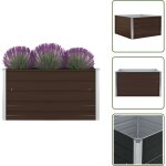 Vidaxl - jardini�re 100 x 100 x 45 cm acier galvanis� marron - jardinierecarree - jardiniere exterieure ...