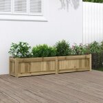 Vidaxl ? jardini�re en bois de pin impr�gn� 150x31x31 cm ? traitement autoclave pour durabilit� ? pour ...