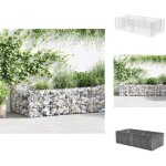 Vidaxl - jardini�re � gabion acier galvanis� 180 x 90 x 50 cm - jardin - cl�ture - gabion - panier de ...