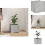 Vidaxl - jardini�re gris b�ton 40x40x40 cm bois d'ing�nierie - jardin - pots de fleurs - jardini�re en ...