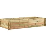 Vidaxl ? jardini�re en bois de pin impr�gn� 197x100x40 cm ? 9 compartiments pour l�gumes ? r�sistante ...