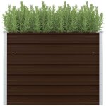Vidaxl - jardinire surleve marron 100x100x77 cm acier galvanis