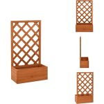 Vidaxl - jardini�re � treillis de jardin orange 50x25x90cm bois de sapin - jardini�re - pot de fleurs ...