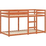 Lit superpos cire marron 90x190 cm bois de pin massif