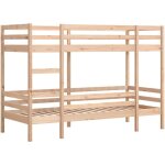Vidaxl - lit superpos� sans matelas 90x190 cm bois de pin massif