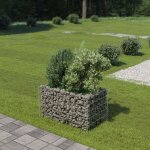 Vidaxl - lit sur�lev� � gabion acier galvanis� 90x50x50 cm