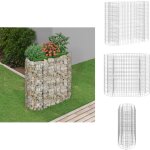 Vidaxl - lit sur�lev� � gabion fer galvanis� 120x50x100 cm - jardiniere en gabion - lit sur�lev� - bac ...