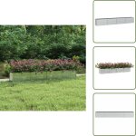 Vidaxl - lit sur�lev� de jardin 320x40x45 cm acier galvanis� argent� - jardiniere metal - pot de fleurs ...