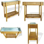 Lit surélevé de jardin bois massif d'acacia et zinc - jardinière en bois - pot de fleurs extérieur - ... Lit surélevé de jardin bois massif d'acacia et zinc - jardinière en bois - pot de fleurs extérieur - ...