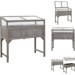 Vidaxl - lit sur�lev� avec serre 110x54x120 cm bois de sapin massif - jardini�re sur�lev�e - jardin - ...