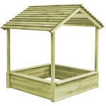 Maisonnette d'extérieur avec bac à sable 128x120x145 cm pin Maisonnette d'extérieur avec bac à sable 128x120x145 cm pin