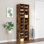 Vidaxl - meuble � chaussures ch�ne fum� 54x34x183 cm bois d'ing�nierie