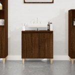 Vidaxl - meuble d'�vier ch�ne marron 58x33x60 cm bois d'ing�nierie