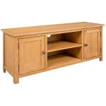 Meuble tv 110x35x44 cm bois de chne massif
