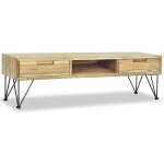 Meuble tv 120x35x35 cm teck massif vidaxl Meuble tv 120x35x35 cm teck massif vidaxl