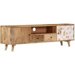 Furniture limited - meuble tv 140x30x40 cm bois de manguier