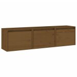 Vidaxl - meubles tv 3 pcs marron miel bois massif de pin