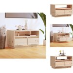 Vidaxl - meuble tv 60x35x37 cm bois de pin massif - meubles tv - meuble tv - buffet bas - meuble rangement ...