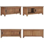 Vidaxl - meuble tv 90x30x35 cm bois de teck massif - meubles tv - meuble tv - buffet - commode - rangement ...