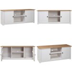 Vidaxl - meuble tv blanc 120x40x50 cm bois de pin massif gamme panama - meuble tv - meuble televison ... Vidaxl - meuble tv blanc 120x40x50 cm bois de pin massif gamme panama - meuble tv - meuble televison ...