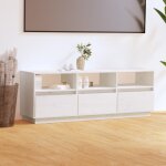 Vidaxl - meuble tv blanc 140x37x50 cm bois de pin massif