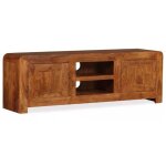 Vidaxl meuble tv bois massif avec finition miel 120 x 30 x 40 cm