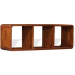 Vidaxl meuble tv bois massif avec finition miel 120 x 30 x 40 cm