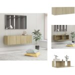 Vidaxl - meuble tv ch�ne sonoma 100x30x30 cm bois d'ing�nierie - meubles tv mural - meuble t�l� murale ...