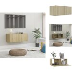 Vidaxl - meuble tv ch�ne sonoma 80x30x30 cm bois d'ing�nierie - meubles tv mural - meuble tv suspendu ...