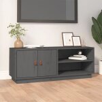 Meuble tv gris 105x34x40 cm bois de pin massif Meuble tv gris 105x34x40 cm bois de pin massif