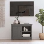 Vidaxl - meuble tv gris 70x36, 5x52 cm bois de pin massif Vidaxl - meuble tv gris 70x36, 5x52 cm bois de pin massif